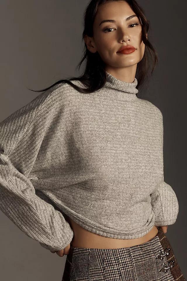 Pilcro Cozy Ribbed Turtleneck Batwing Pullover Product Image