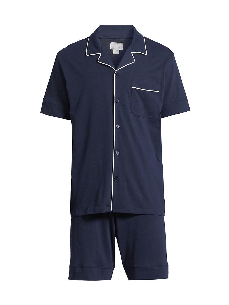 Mens Pima Cotton Short Pajama Set Product Image