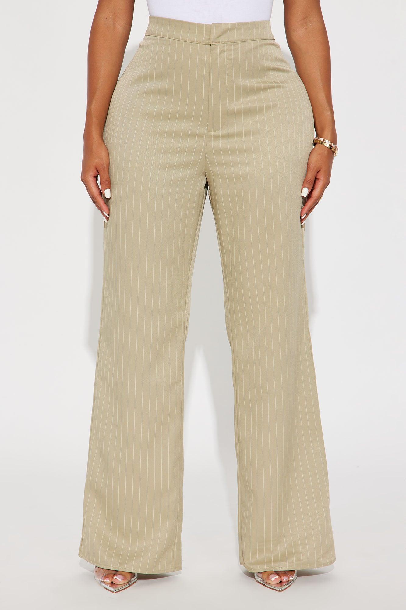 Sweet Salutations Pinstripe Trouser - Sage Product Image