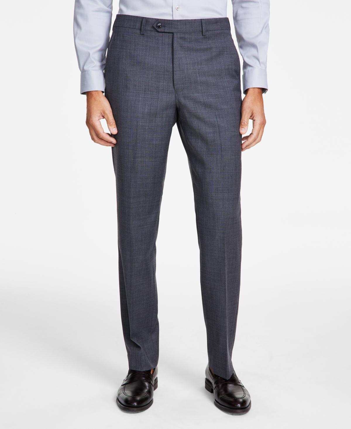 Michael Kors Mens Classic-Fit Wool-Blend Stretch Solid Suit Pants Product Image