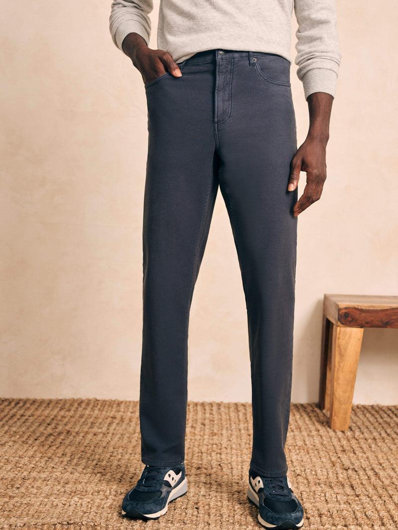 Stretch Terry 5-Pocket Athletic Fit Pant - Navy product image