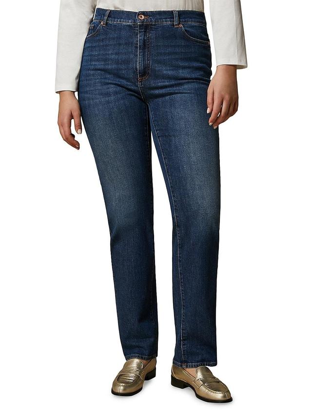 Marina Rinaldi Tanaro Regular Fit Straight Leg Jeans in Midnight Blue Product Image