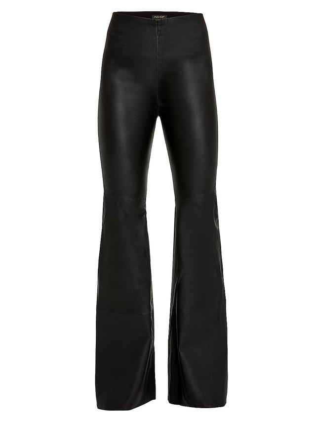 Womens Kat Stretch Leather Bell Leggings Product Image