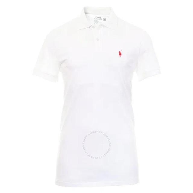 Short Sleeve Golf Stretch Mesh Polo Shirt In White Product Image