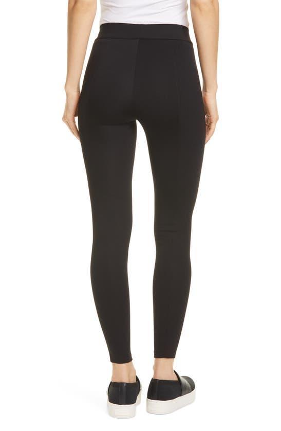 Stitch-front Seam Leggings In Black Product Image