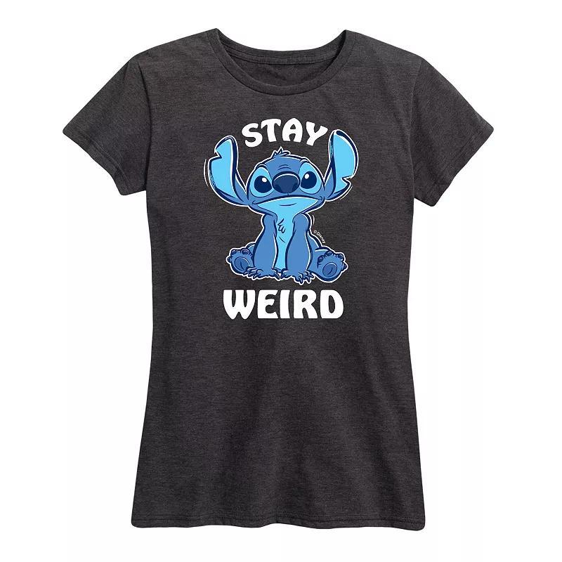 Disneys Lilo & Stitch Womens Stay Weird Graphic Tee Product Image