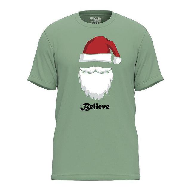 Mens Believe Santas Christmas Hat & Beard Graphic Tee Product Image