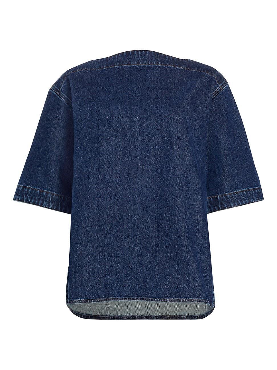 Womens Denim Boxy Tee Product Image