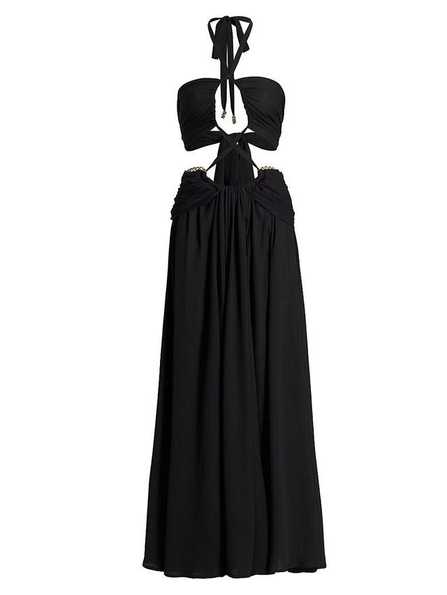 Womens Fire Noir Cut-Out Maxi Dress Product Image