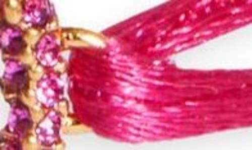 Vlogo Signature Crystal Cord Bracelet In Purple Product Image