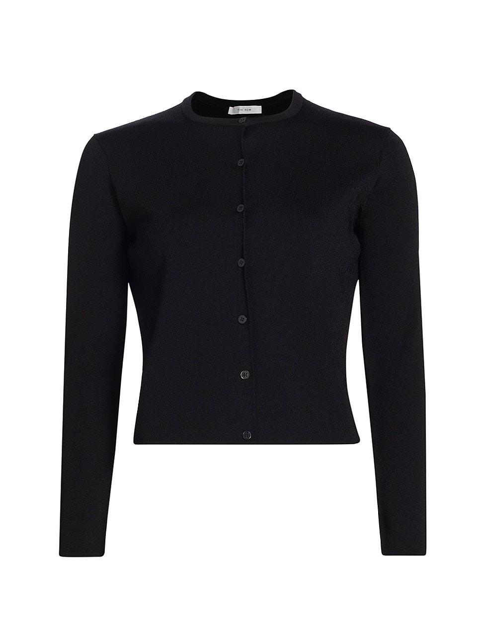 Womens Classic Crew-Neck Cardigan Product Image