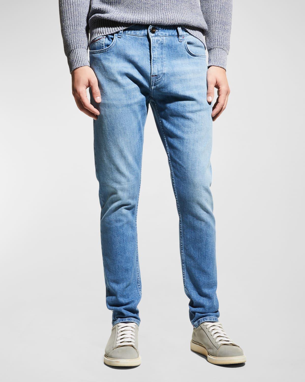 Mens The Barchetta Distressed Straight-Leg Jeans Product Image