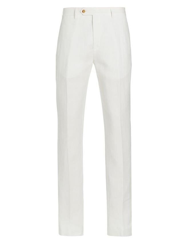 Mens COLLECTION Linen Crease-Front Trousers Product Image