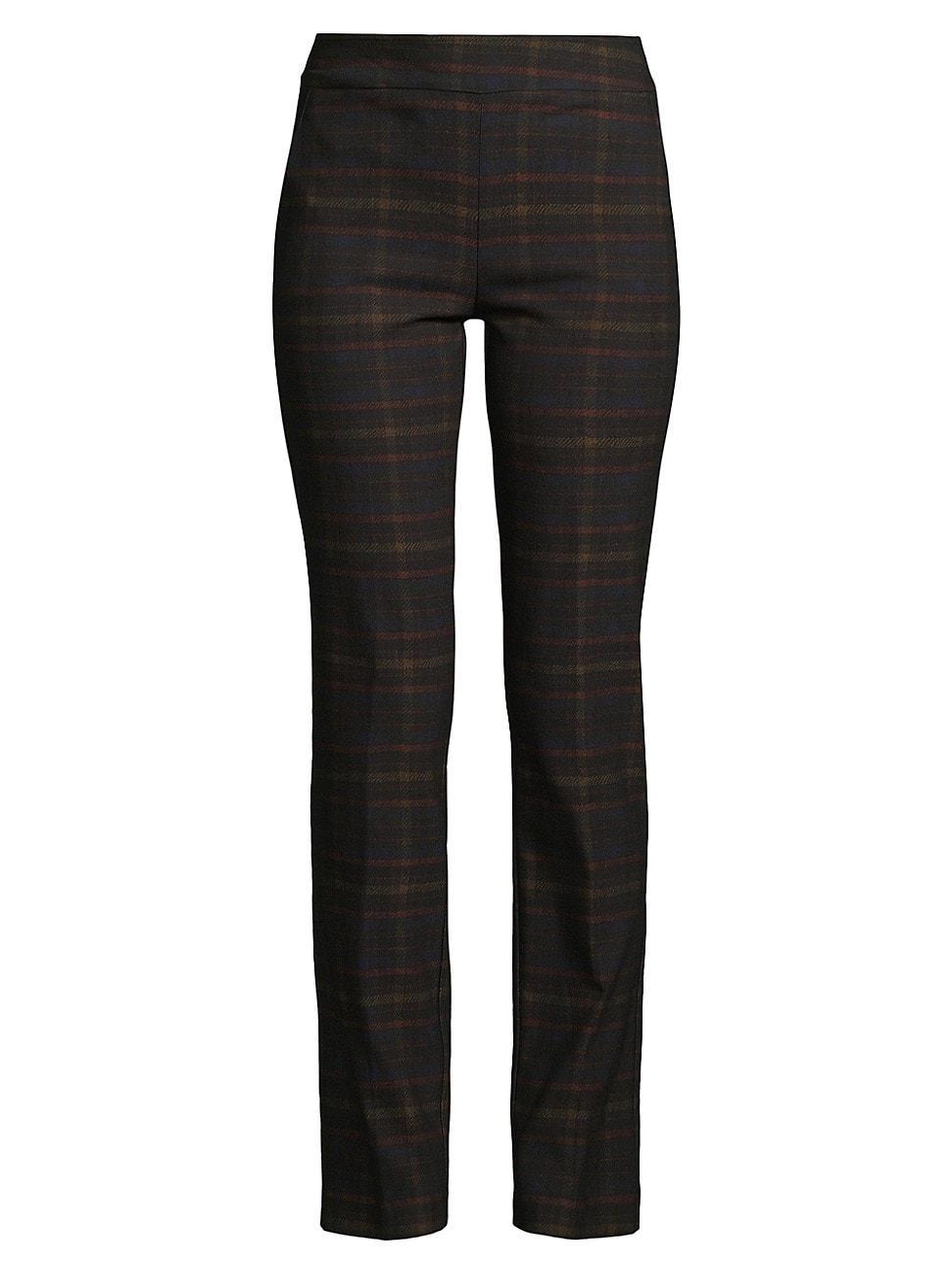 Womens Louis Plaid Straight-Leg Pants Product Image