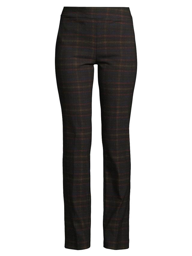 Womens Louis Plaid Straight-Leg Pants Product Image