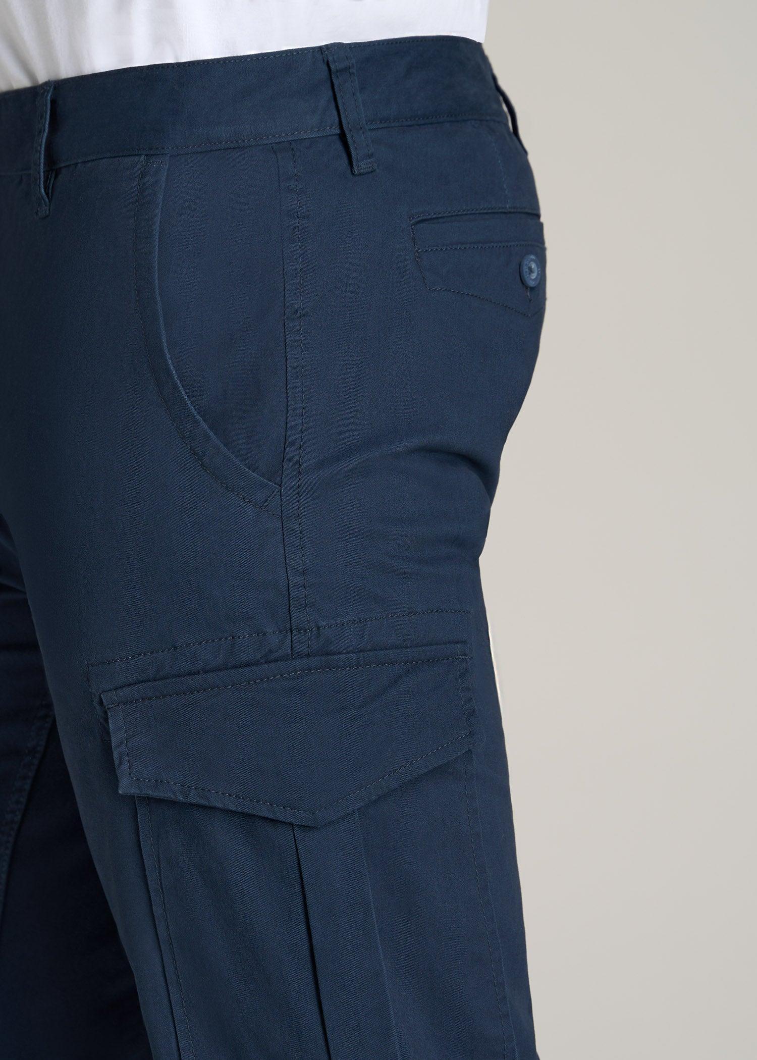 Stretch Twill Cargo Pants for Tall Men in Marine Navy product image