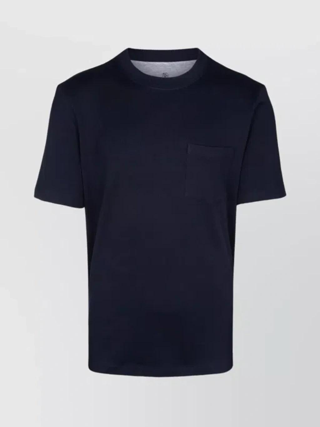 BRUNELLO CUCINELLI Cotton-jersey T-shirt In Blue Product Image