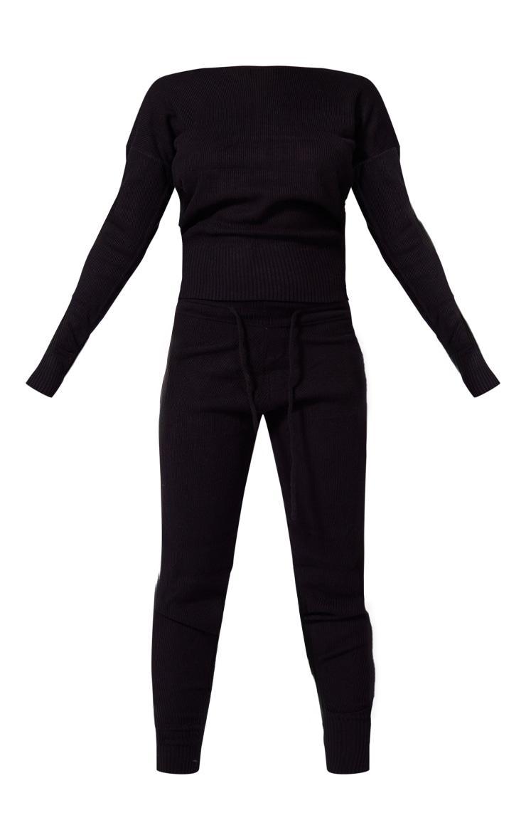 Black Knit Lounge Set Product Image