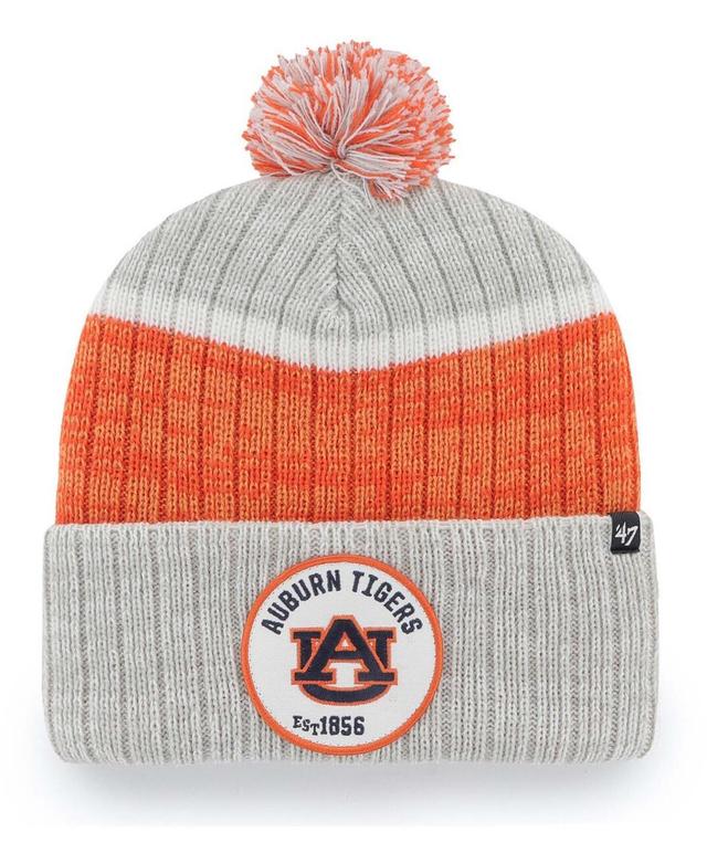 Mens 47 Gray Auburn Tigers Holcomb Cuffed Knit Hat with Pom Product Image