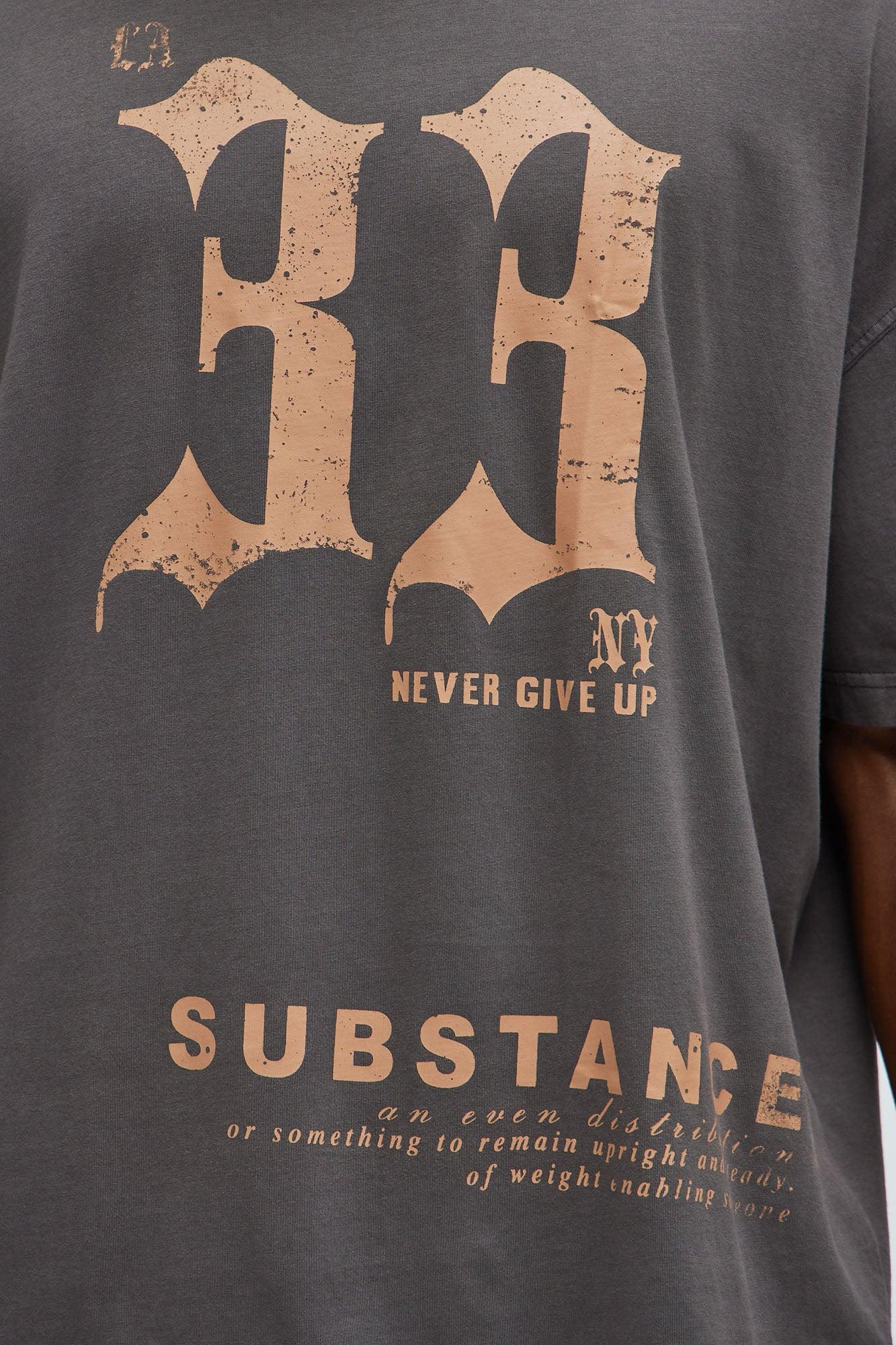 LA NY Substance Oversized Short Sleeve Tee - Charcoal Product Image