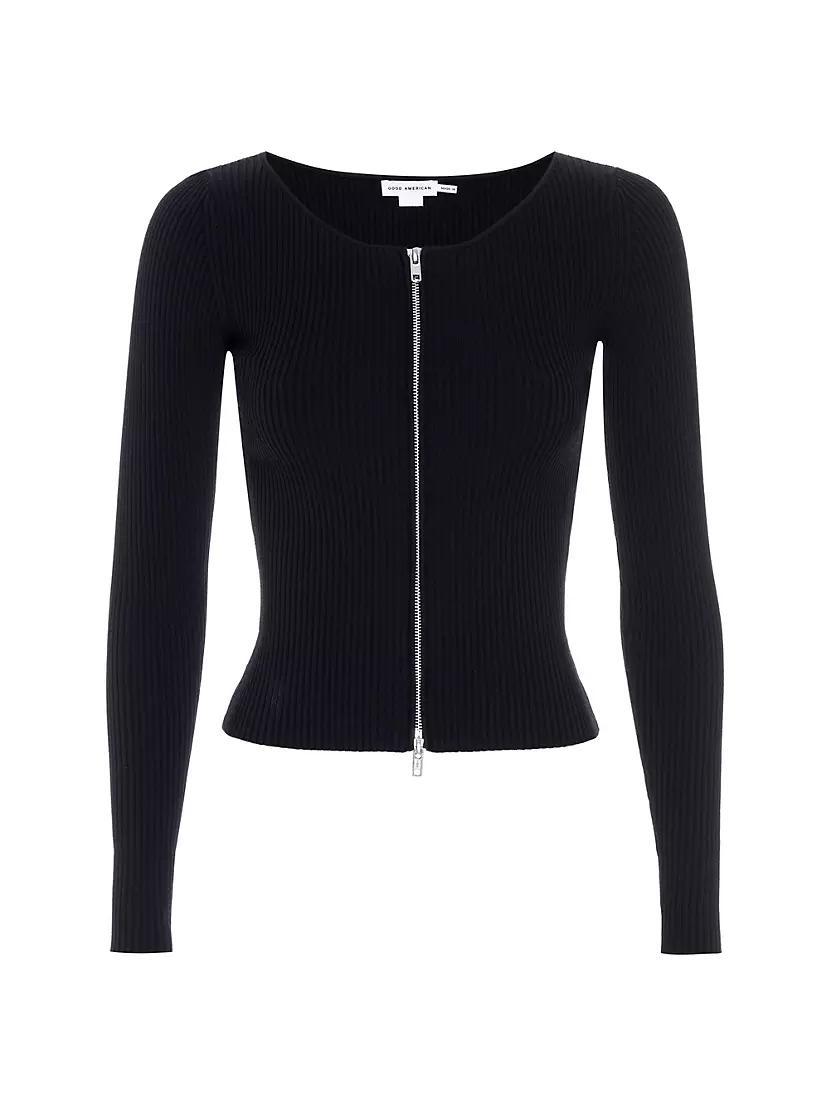 Virgo Rib-Knit Zip Sweater product image