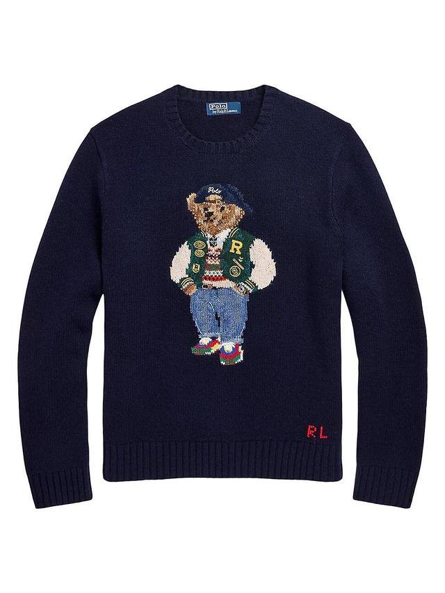 Mens Polo Bear Wool-Blend Sweater Product Image