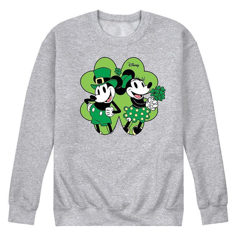 Disneys Mickey & Minnie Mouse Mens Shamrock Fleece Sweatshirt Product Image