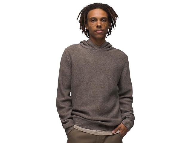 Prana North Loop Hooded Sweater Slim Fit (Weathered Blue Melange) Men's Clothing Product Image