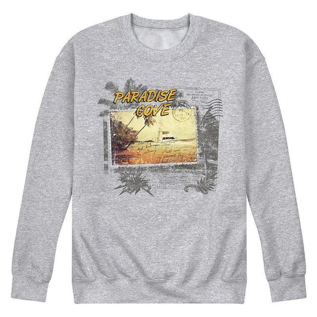 Mens Paradise Cove Postcard Graphic Sweatshirt Med Grey Product Image