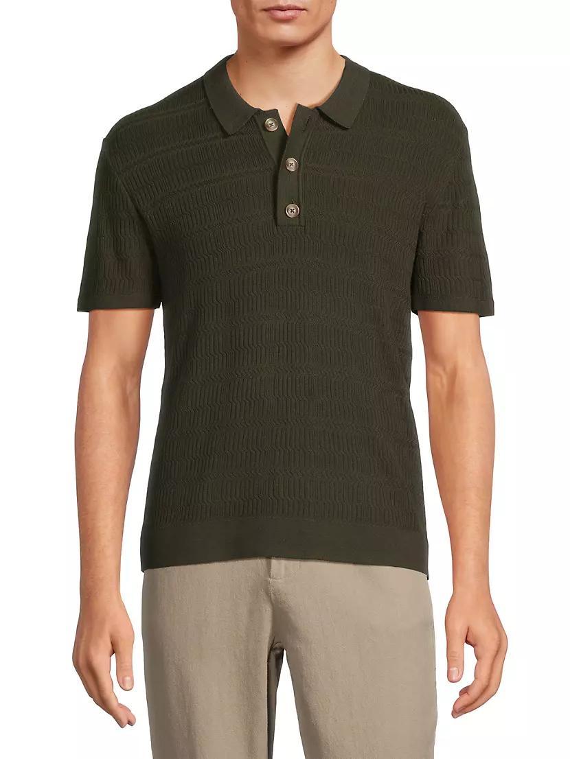 Mens Nathan Cotton-Blend Short-Sleeve Polo Shirt Product Image