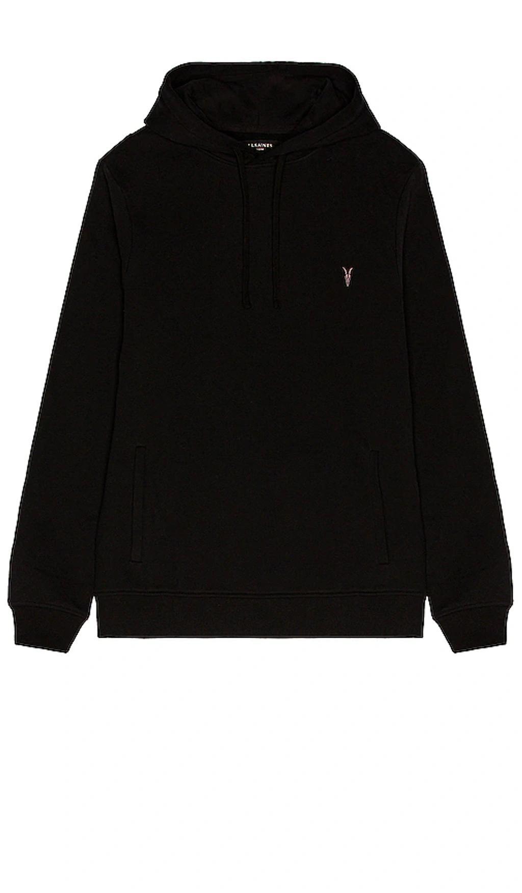 Raven Logo-embroidered Cotton-fleece Hoody In Black Product Image