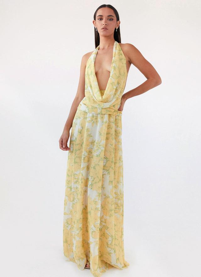 Elysia Chiffon Maxi Dress - Daffodil Product Image