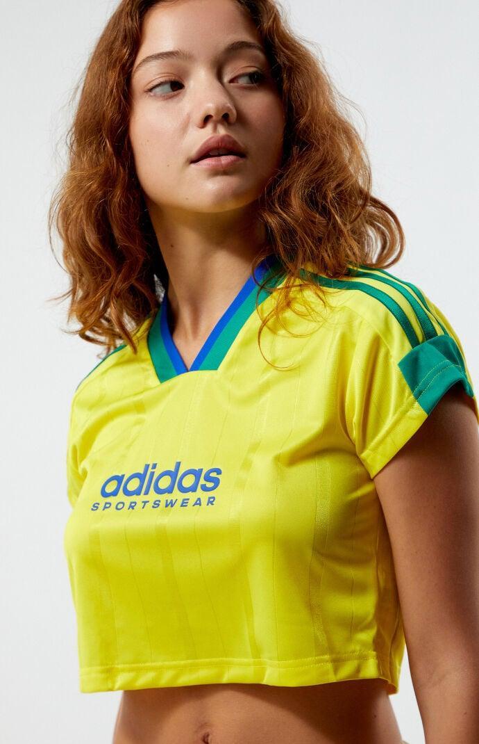 Adidas Women's Tiro Cut 3-Stripes Cropped Jersey Product Image