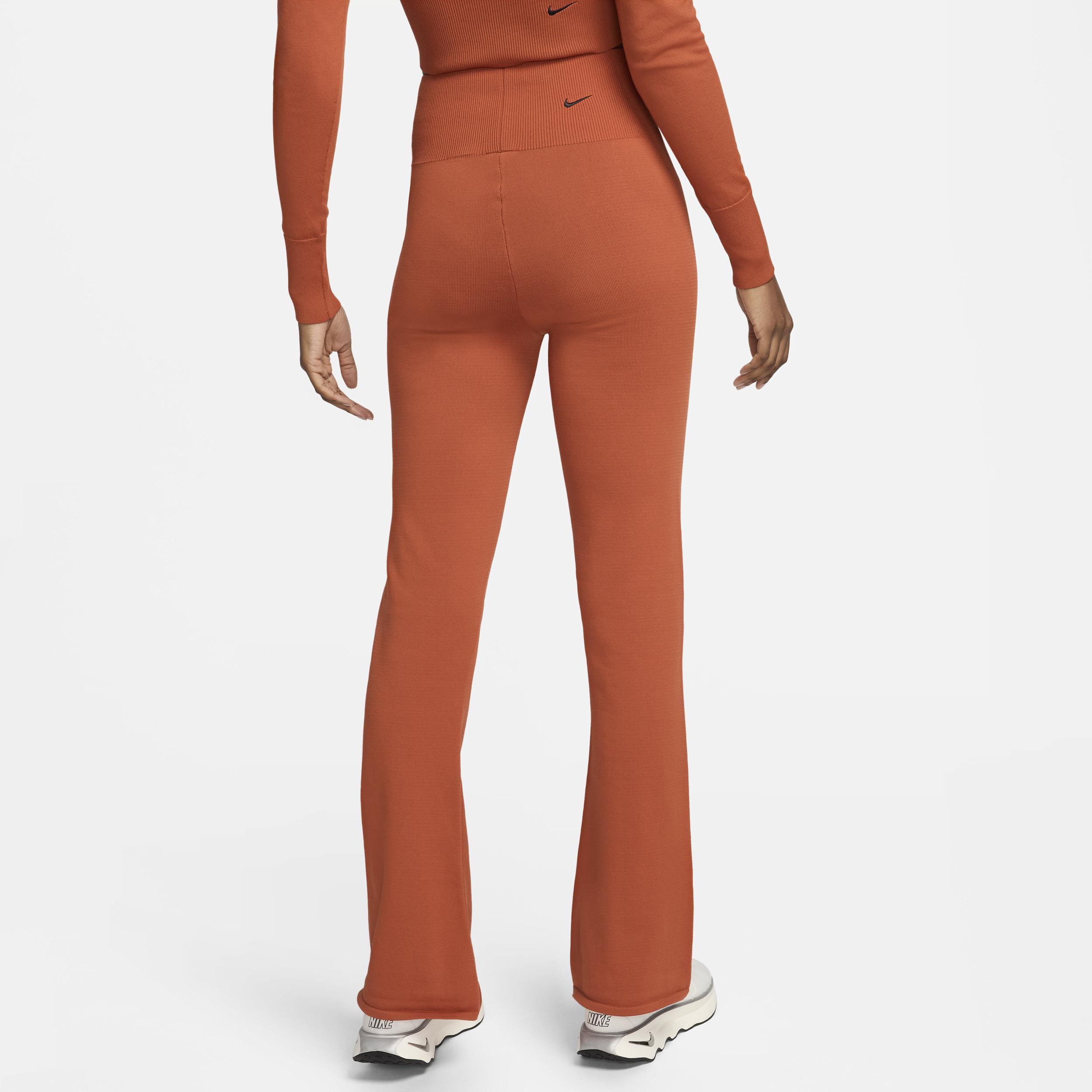 Women's Nike Sportswear Chill Knit Tight High-Waisted Sweater Flared Pants Product Image