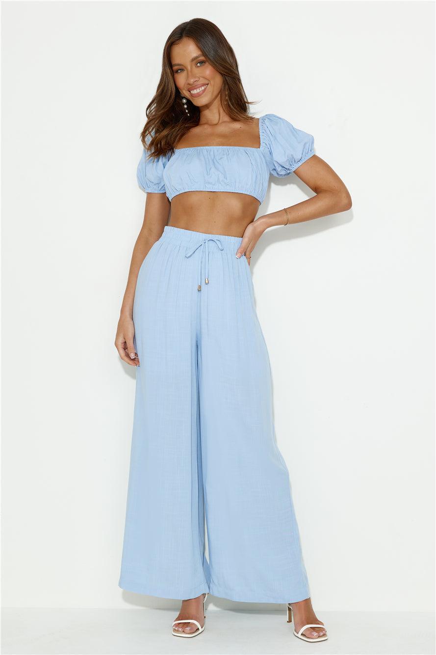 Totally Chill Crop Top Blue Product Image