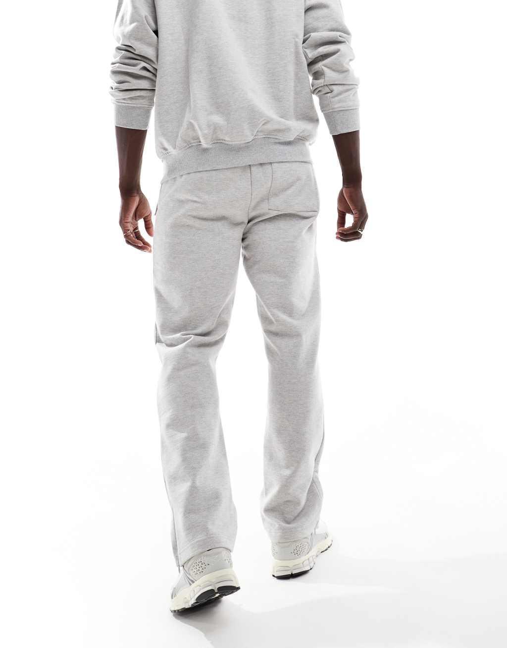 The Couture Club heavyweight emblem sweatpants in gray - part of a set Product Image