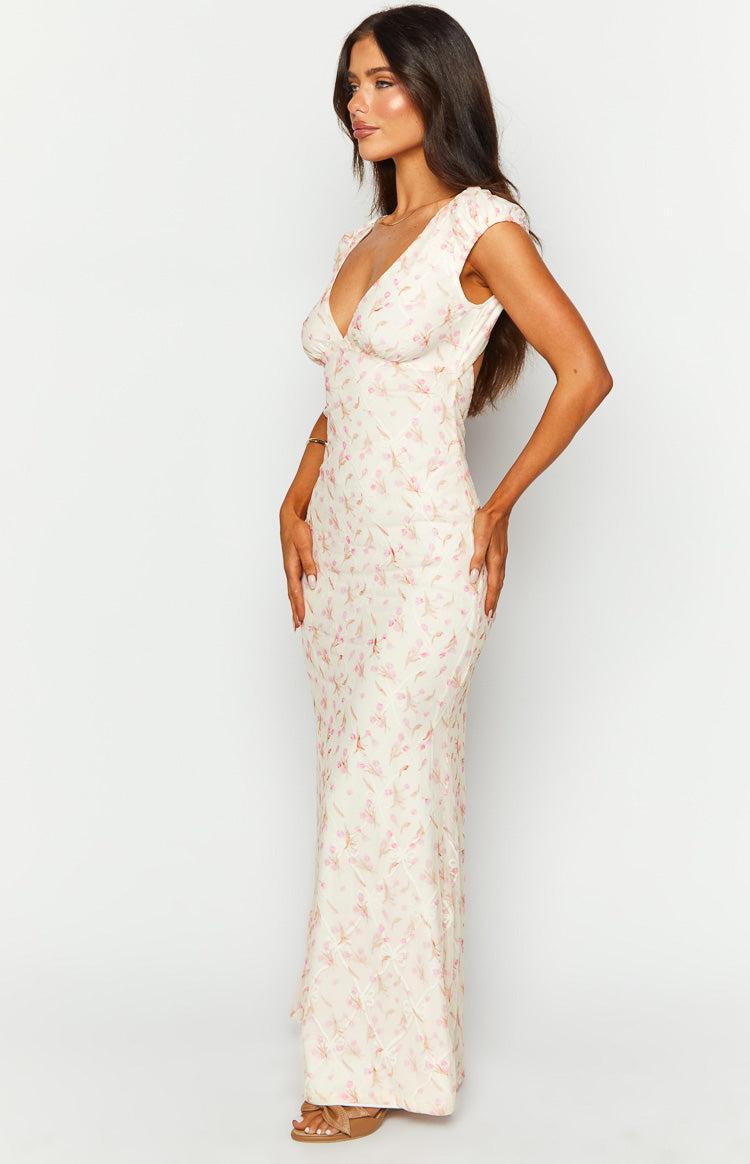 Cali White Floral Maxi Dress Product Image