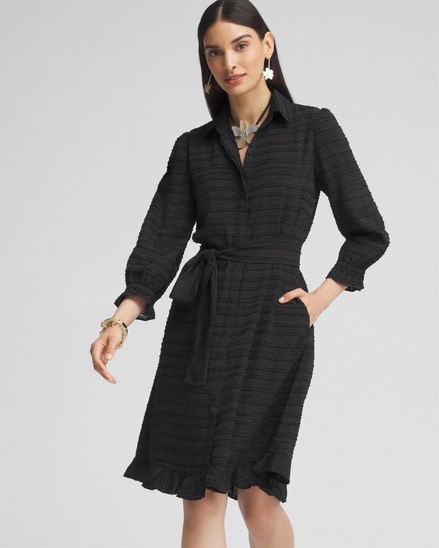 Women's Ruffle Hem Shirt Dress Product Image