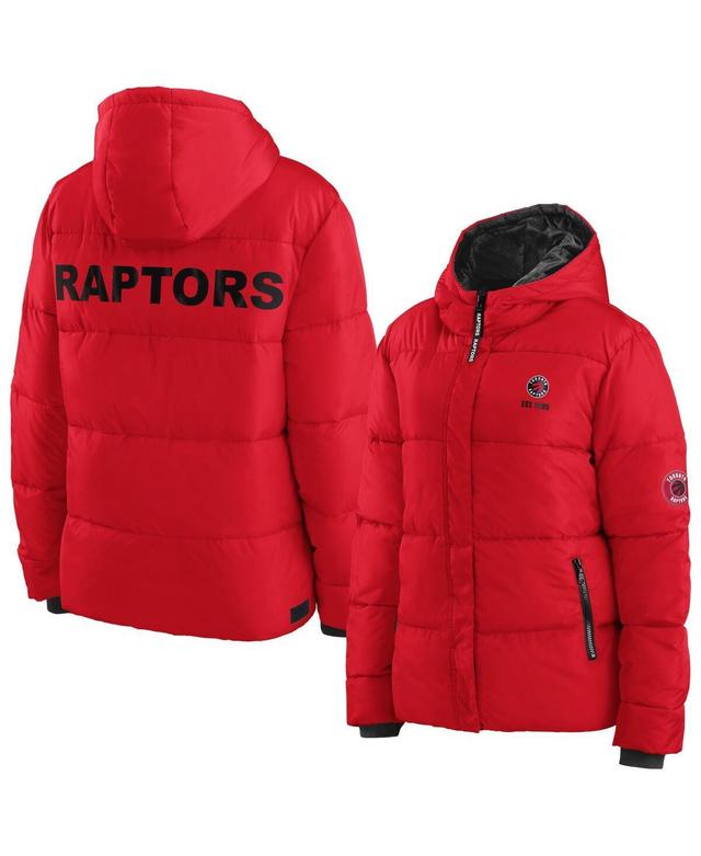 Womens WEAR by Erin Andrews Red Toronto Raptors Plush Puffer Full-Zip Jacket Product Image