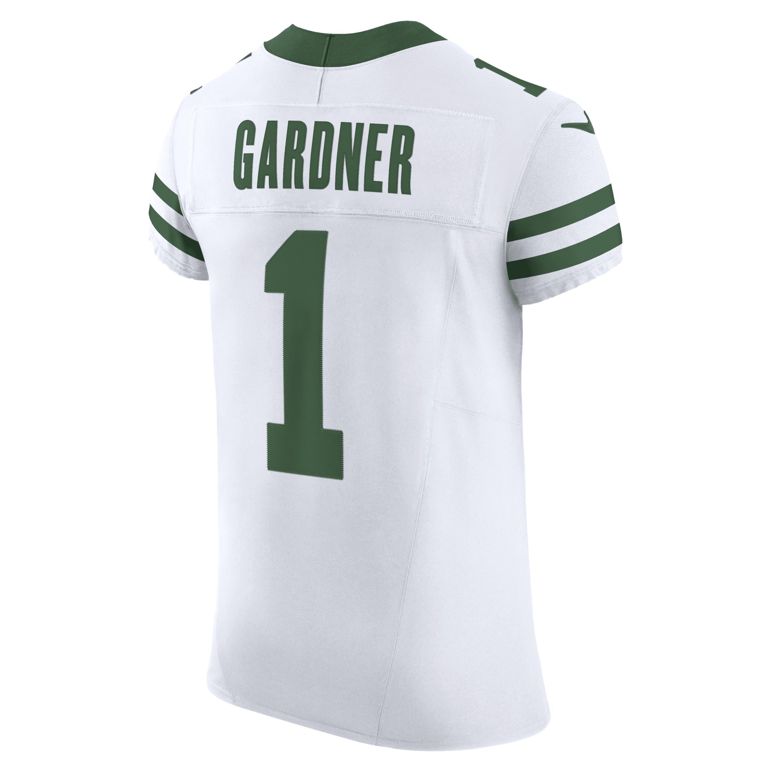 Mens Nike Ahmad Sauce Gardner New York Jets Alternate Vapor F.U.S.E. Elite Jersey Product Image