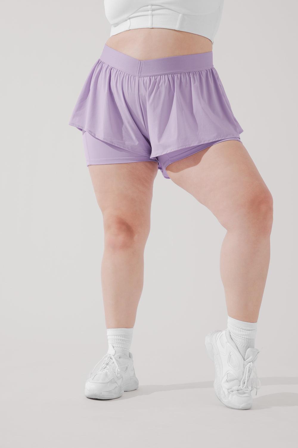 On the Run Ruffle Short - Blue Breeze Product Image