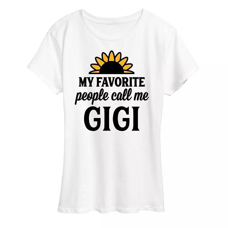 Womens Favorite People Call Me Gigi Graphic Tee Product Image