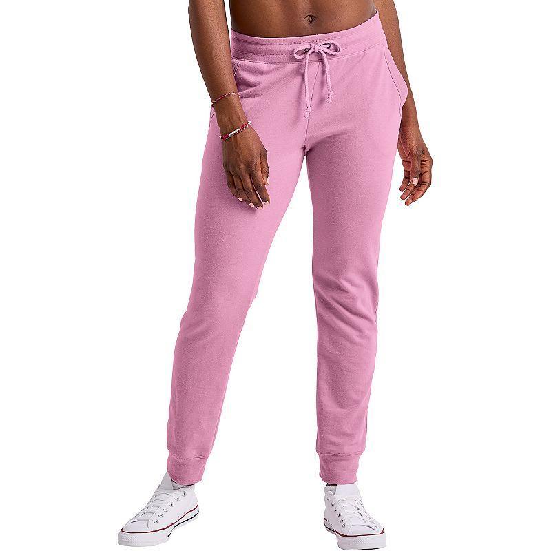 Womens Hanes French-Terry Joggers Blue Product Image