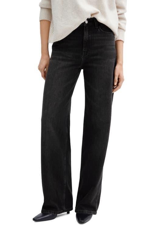 MANGO Mid Rise Wide Leg Jeans Product Image