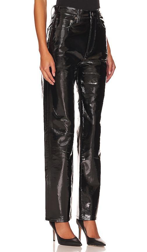 AGOLDE Recycled Leather 90's Pinch Waist in Black Product Image