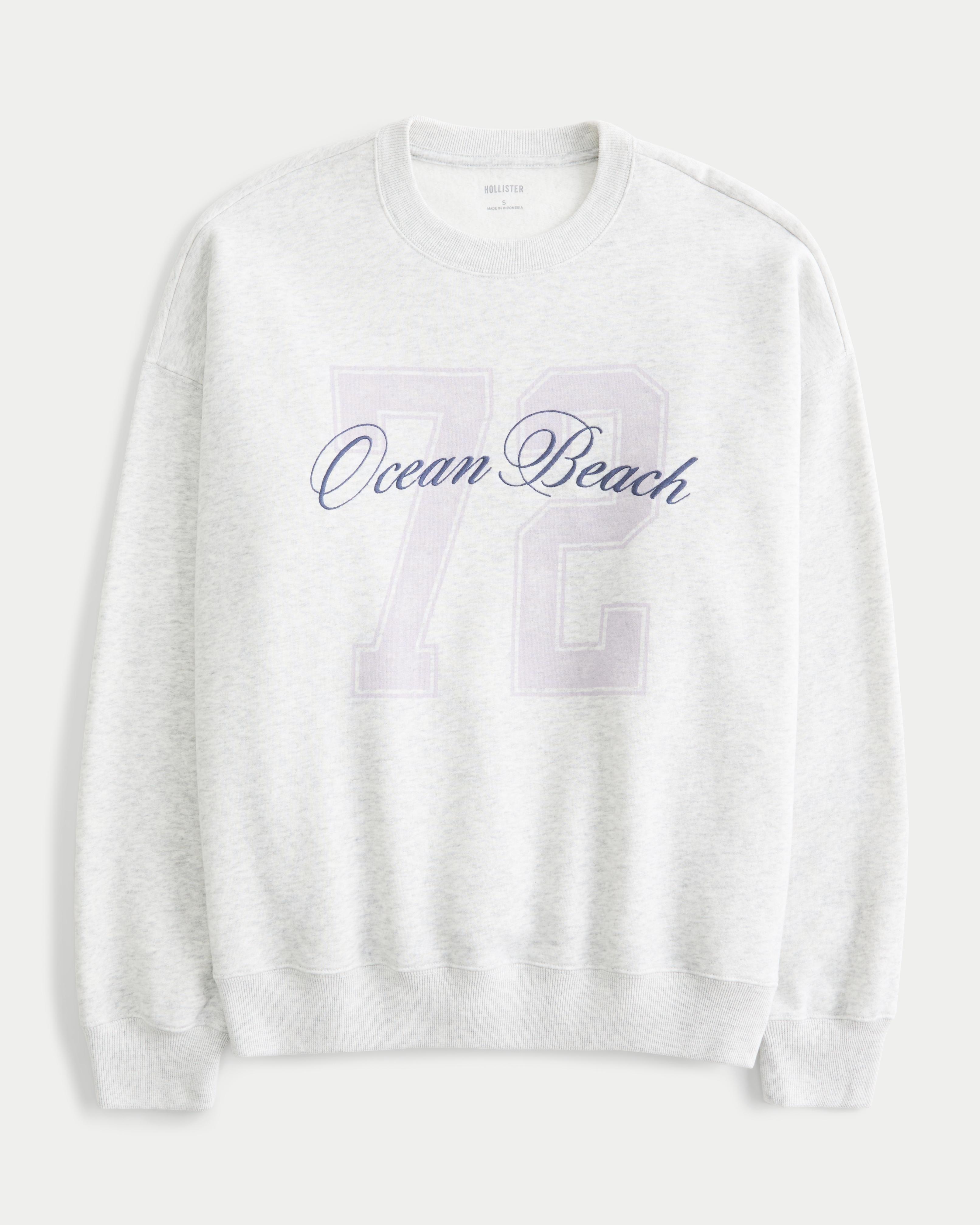 Oversized Malibu Graphic Crew Sweatshirt Product Image