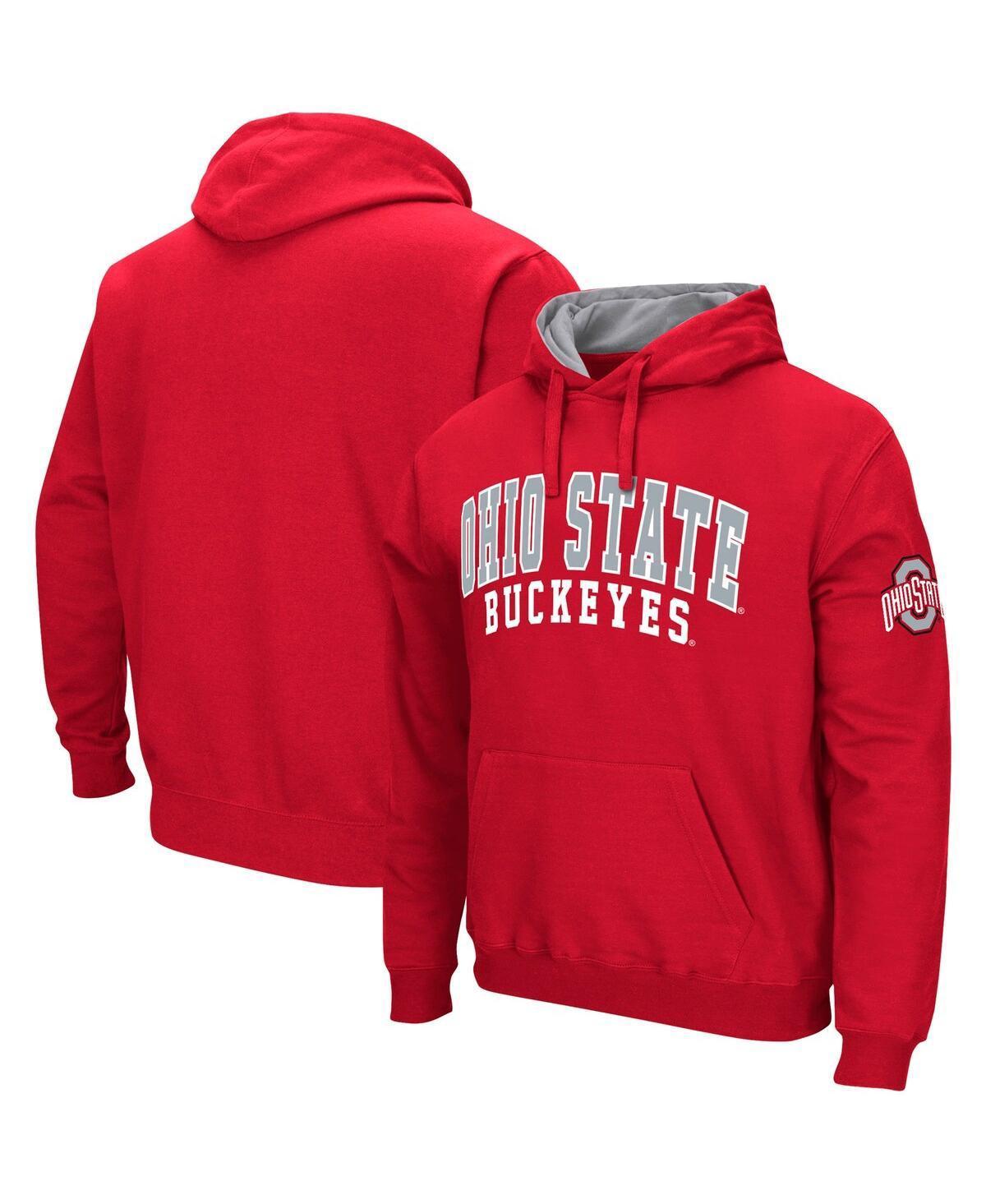 Mens Colosseum Scarlet Ohio State Buckeyes Double Arch Pullover Hoodie Product Image