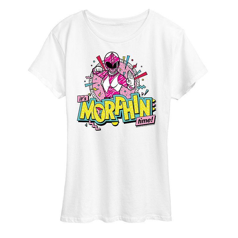 Womens Power Rangers Morphin Time Pink Graphic Tee Product Image