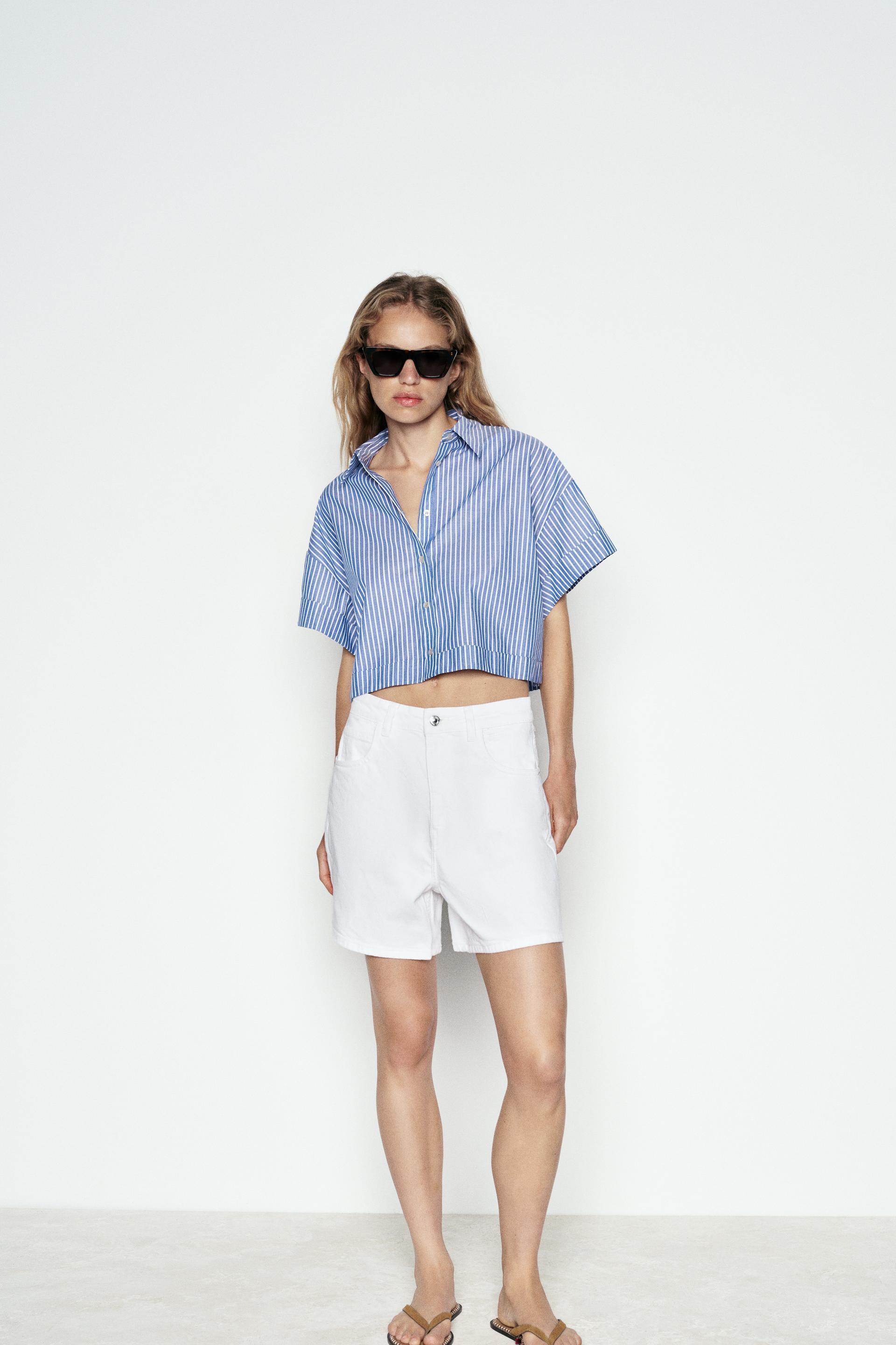 CROP STRIPED SHIRT product image