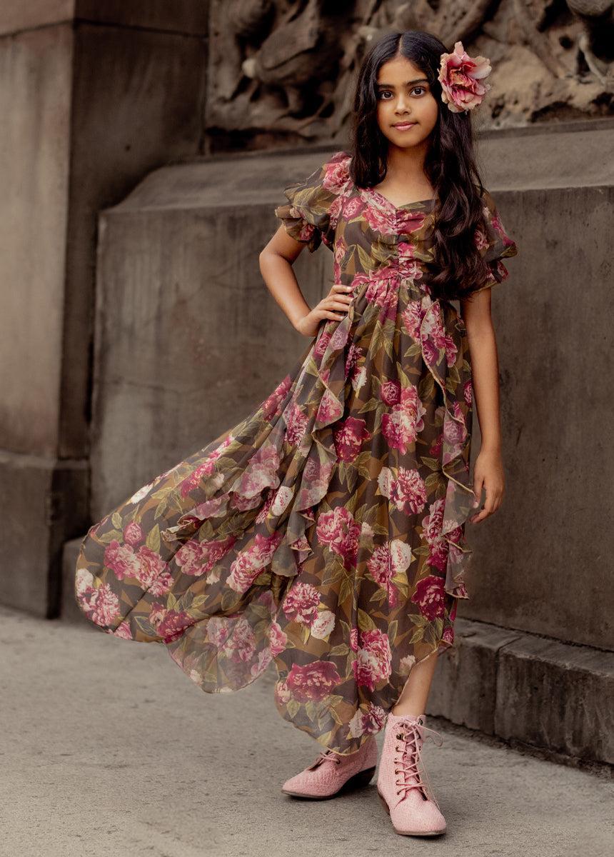 Kayden Dress in Bistre Floral Product Image